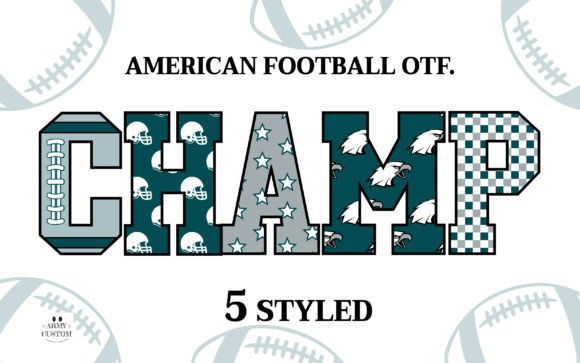 Athletic Typography: The American Football 6 Helmet Font