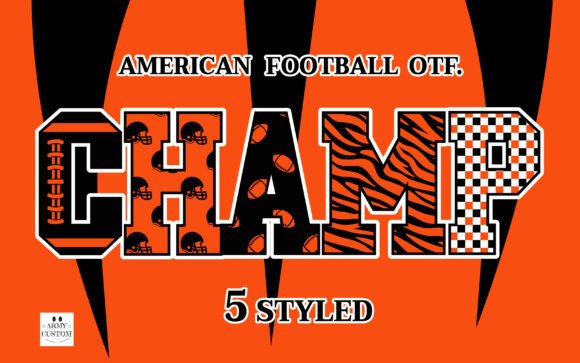 Athletic Typography: The Power of the American Football 7 Tiger Typeface