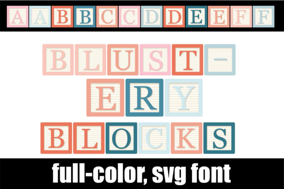 Blustery Block: A Playful Color Font for Winter Designs