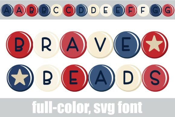 Brave Beads: Bold, Beaded Typography for Patriotic Designs