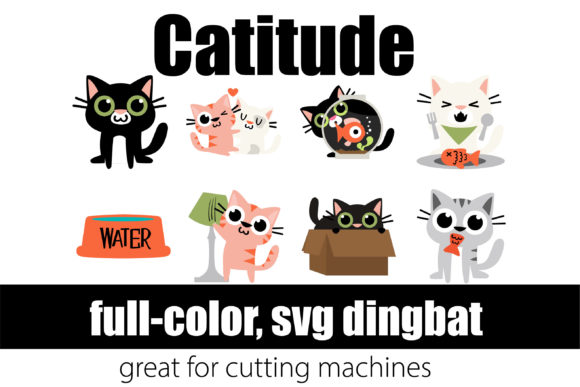 Catitude DB: A Playful Full-Color SVG Font for Creative Projects