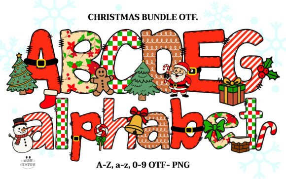 Christmas Army Bundle: A Whimsical Holiday Typeface