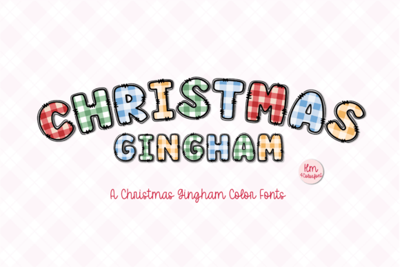 Christmas Gingham: A Cozy Plaid Font for Festive Designs