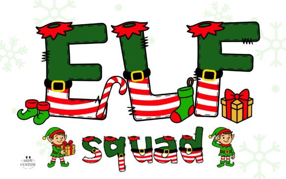 Elf Squad Candy Stripe: A Festive Font for Holiday Designs
