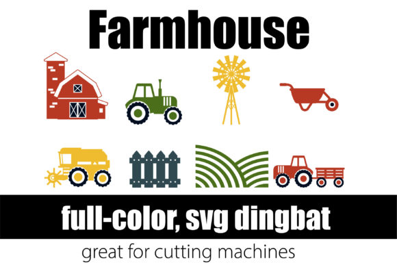 Farmhouse: The Colorful Dingbat Font for Rustic Design