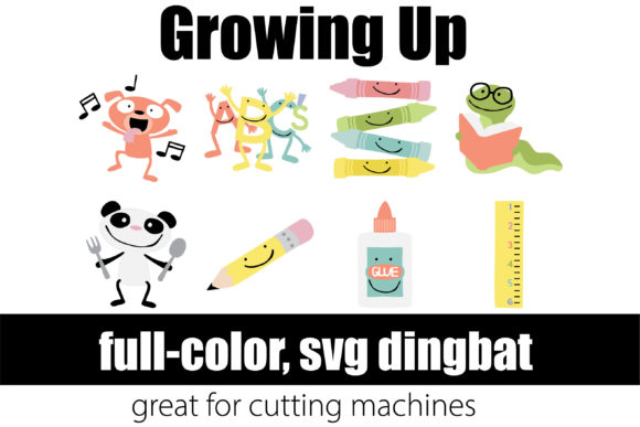 Growing Up: A Playful Dingbat Font for Modern Creators