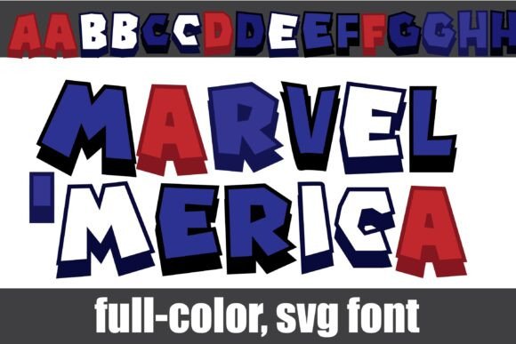 Marvel 'merica: A Full-Color Font for Bold Branding