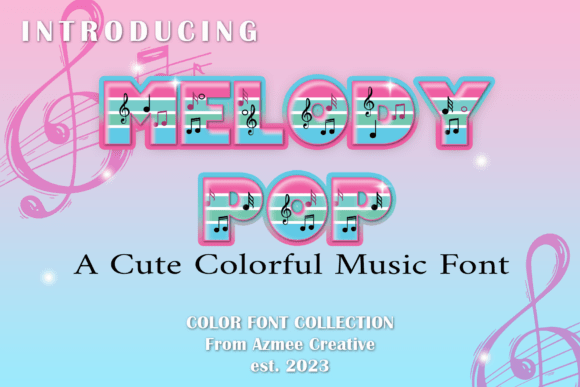 Melody Pop: A Playful Color Font for Creative Projects