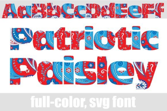 Patriotic Paisley: A Bold Typeface for Modern Design