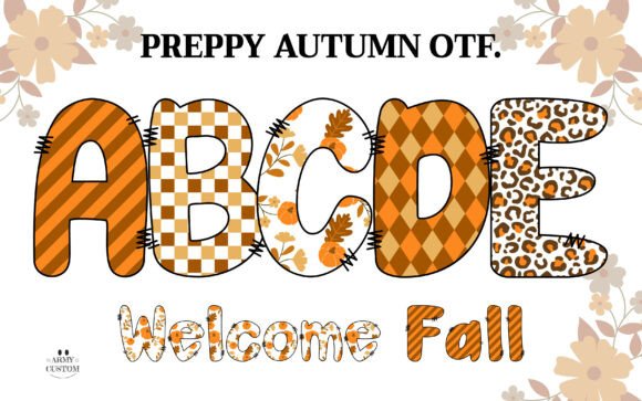 Preppyfall Pumpkin: The Cozy Color Font for Autumn