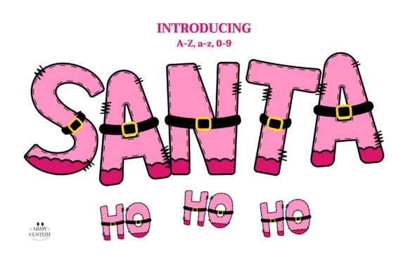 Santa Ho Ho Ho Pink: A Playful Typeface for Festive Projects