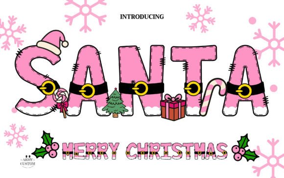 Santa Merry Christmas Pink: A Whimsical Take on Holiday Cheer