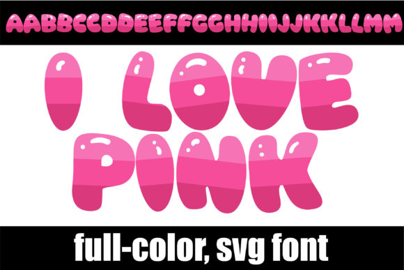 The Vibrant Appeal of I Love Pink: A Modern Typography Asset